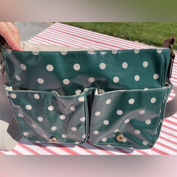 Cath Kidston green polkadot computer saddlebag - Picture 4 of 7